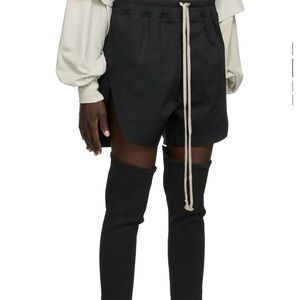 Rick Owens drkshdw Dark Shadow Black Twill Phleg Boxer Shorts.